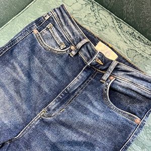 Free People high rise dark wash skinny jeans